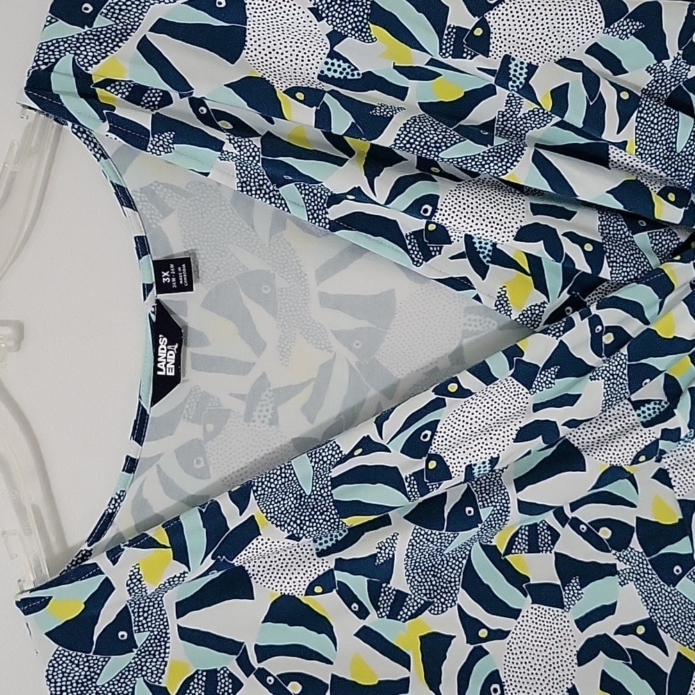 Lands' End Printed Dress, Size 3X - Picture 2 of 8